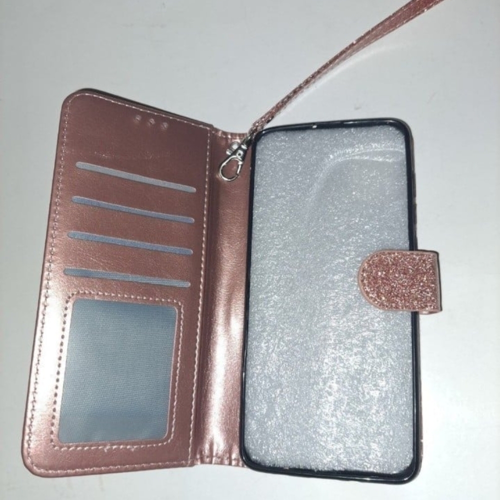 Rose Gold Phone Wallet Cellphone Case for Samsung Galaxy A51
